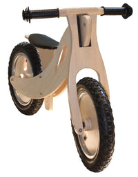Wooden Balance Training Bike for Kids (2-6 yr) - Natural Wood with Hand grip

