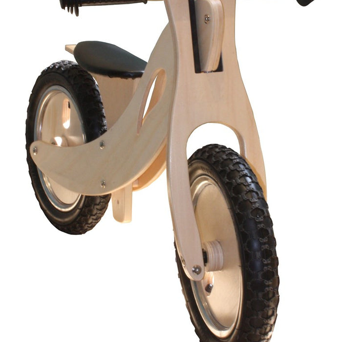 Wooden Balance Training Bike for Kids (2-6 yr) - Natural Wood with Hand grip