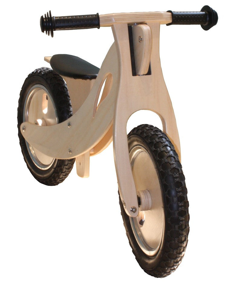 Wooden Balance Training Bike for Kids (2-6 yr) - Natural Wood with Hand grip