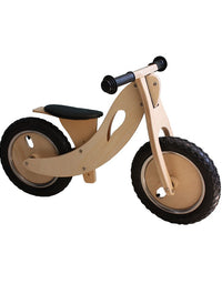 Wooden Balance Training Bike for Kids (2-6 yr) - Natural Wood with Hand grip
