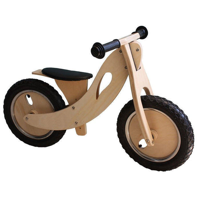 Wooden Balance Training Bike for Kids (2-6 yr) - Natural Wood with Hand grip
