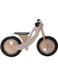 Wooden Balance Training Bike for Kids (2-6 yr) - Natural Wood with Hand grip
