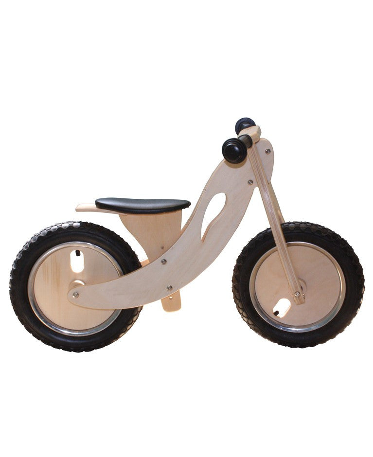 Wooden Balance Training Bike for Kids (2-6 yr) - Natural Wood with Hand grip