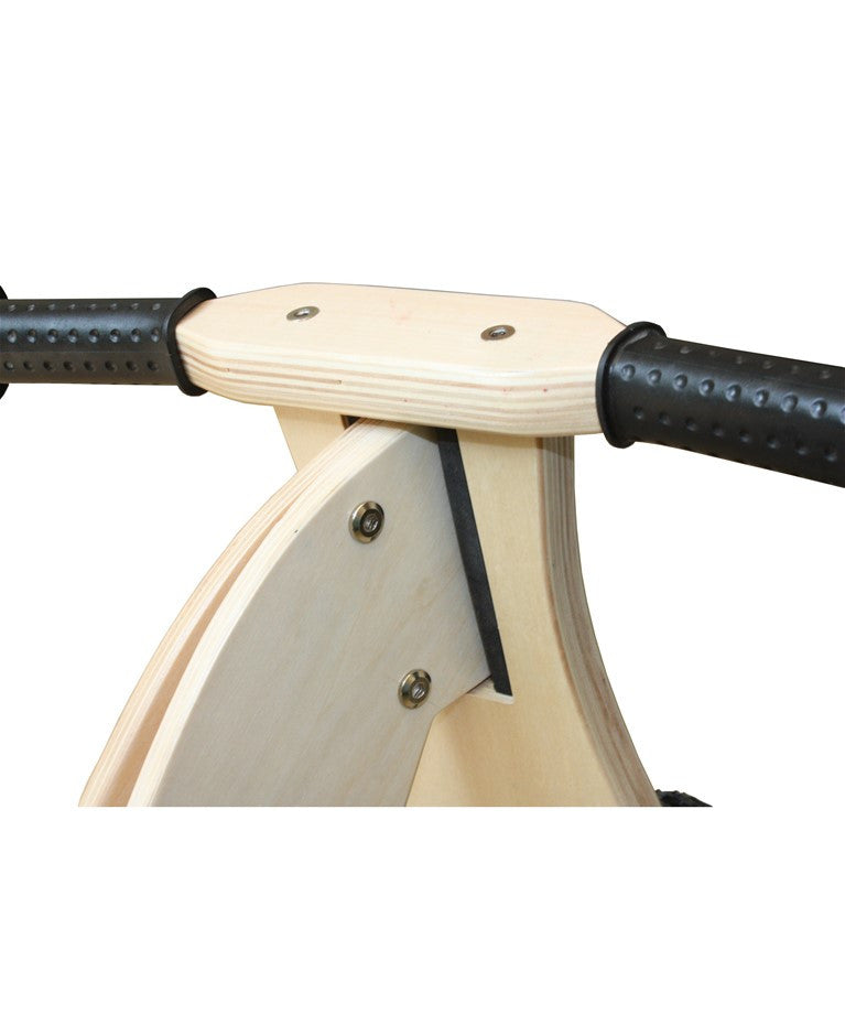 Wooden Balance Training Bike for Kids (2-6 yr) - Natural Wood with Hand grip