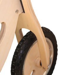 Wooden Balance Training Bike for Kids (2-6 yr) - Natural Wood with Hand grip
