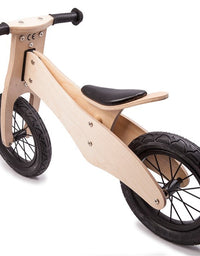 Wooden Balance Bike for Kids - 2-6 yr Training Ride Bike l Natural Wood with Hand grip
