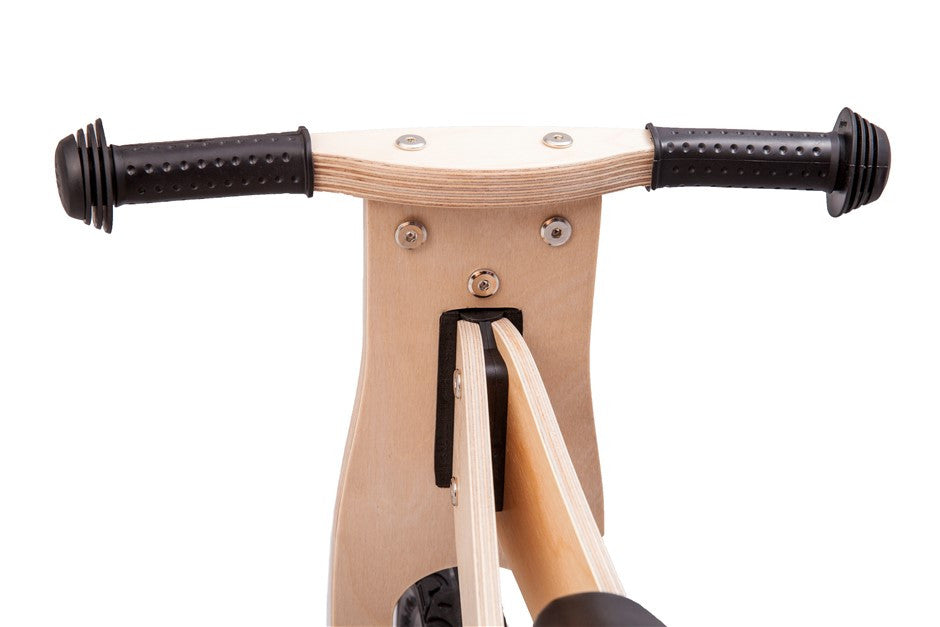 Wooden Balance Bike for Kids - 2-6 yr Training Ride Bike l Natural Wood with Hand grip