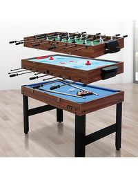 4FT 3-in-1 Games Foosball Soccer Hockey Pool Table
