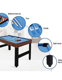 4FT 3-in-1 Games Foosball Soccer Hockey Pool Table
