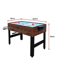 4FT 3-in-1 Games Foosball Soccer Hockey Pool Table

