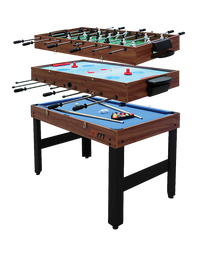 4FT 3-in-1 Games Foosball Soccer Hockey Pool Table
