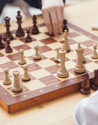 Chess Board Games Folding Large Chess Wooden Chessboard Set Wood Toy Gift
