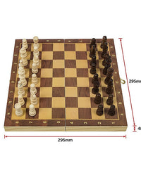 Chess Board Games Folding Large Chess Wooden Chessboard Set Wood Toy Gift
